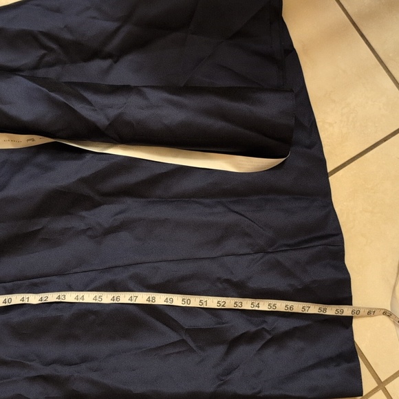 NWT Alfred Sung Maxi Dress Midnight Blue One Shoulder Gown Size 10 - Picture 12 of 14